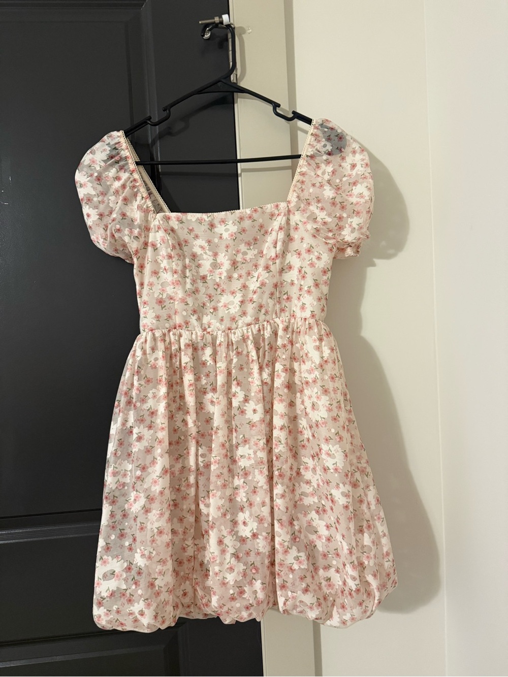Woman’s Pink Floral Babydoll Dress